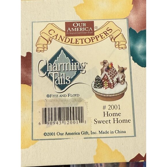 Charming Tails Fitz & Floyd Silent Night Christmas Mouse Candle Topper MM23 - Picture 4 of 4